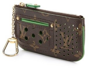 WGACA What Goes Around Comes Around Vintage Louis Vuitton Perforatted Wallet with Key Ring