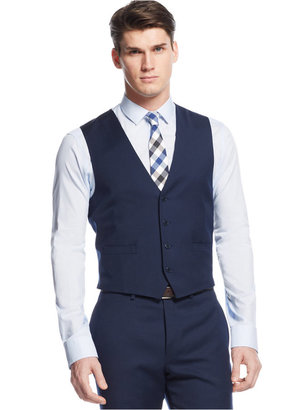 Calvin Klein X Big and Tall Navy Vested Extra Slim-Fit Suit