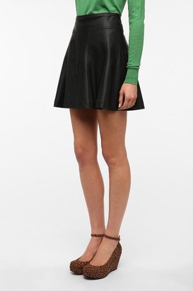 Sparkle & Fade Vegan Leather Circle Skirt