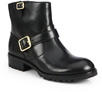 Marc by Marc Jacobs Leather Buckle Ankle Boots