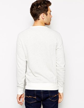 BOSS ORANGE Sweatshirt with Fine Stripe