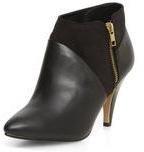 Dorothy Perkins Womens Black pointed ankle boots- Black