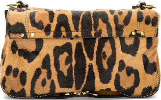 Jerome Dreyfuss Tan Calf-Hair Leopard Print Bobi Shoulder Bag