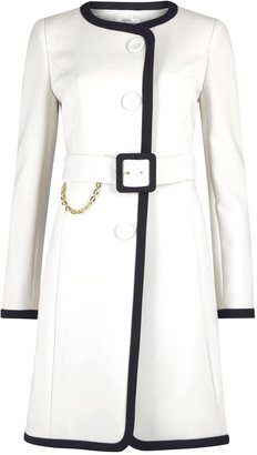 Paule Ka Two-tone belted coat