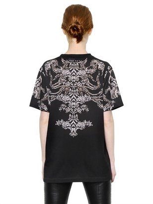 Alexander McQueen Oversized Jewel Printed Cotton T-Shirt