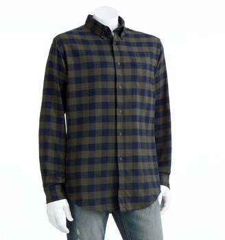 Croft & barrow ® plaid flannel button-down shirt - men