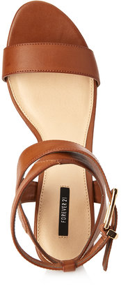 Forever 21 Buckled Wedge Sandals