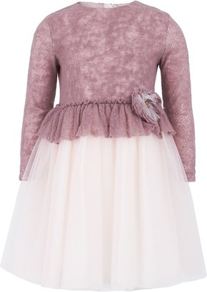 Il Gufo Pink Dress with Tutu Skirt