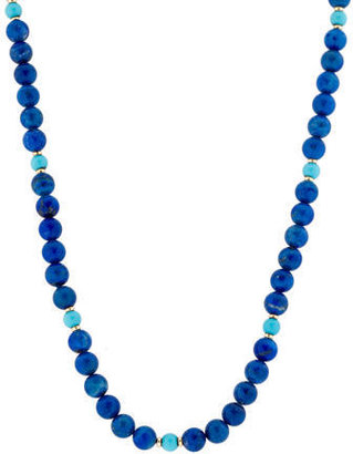 Lapis and Turquoise Beaded Necklace