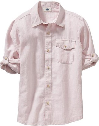 Old Navy Boys Linen-Blend Shirts