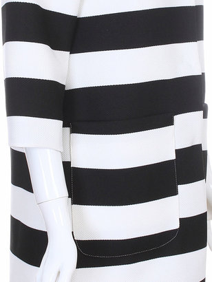 Choies Striped Swing Coat With Half Sleeve