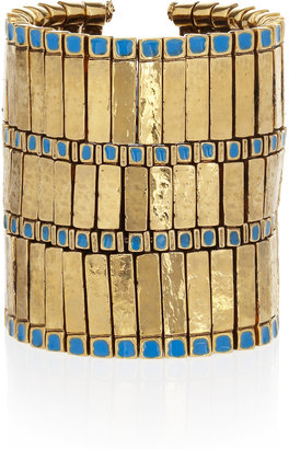 Aurélie Bidermann Mendoza 18-karat gold-plated enameled cuff
