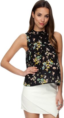Warehouse Floral High Neck Top