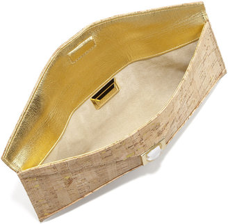 Kara Ross Prunella Small Cork Clutch Bag, Gold Fleck