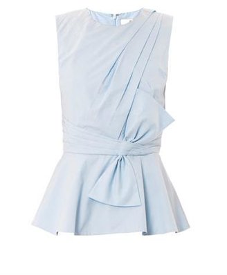 Prabal Gurung Pleated-front cotton blouse