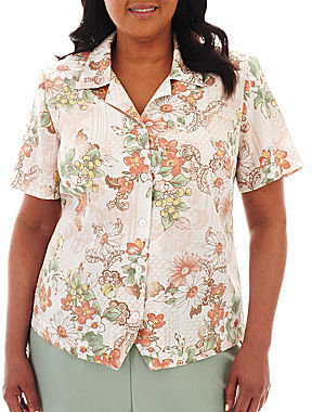 Alfred Dunner Amalfi Coast Floral Print Blouse - Plus