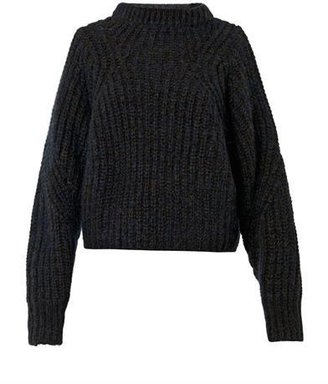 Isabel Marant Newt chunky-knit navy sweater