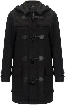 A.P.C. Anthracite Wool Duffle Coat
