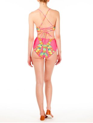 Mara Hoffman Lace-Up One Piece