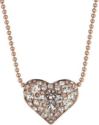 Pilgrim Rose Gold Plated and Crystal Heart Necklace