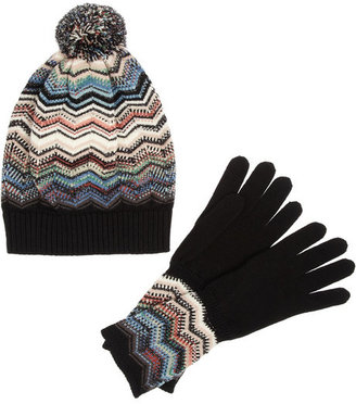 Missoni Wool-blend beanie and gloves set