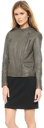 Vince Quilted Leather Moto Jacket