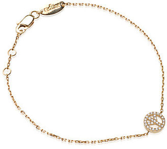 Redline Diamond Pavé Peace Charm Bracelet on Chain