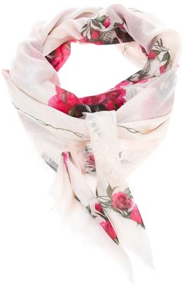 Alexander McQueen floral scarf