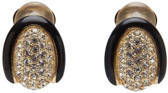 Christian Dior rhinestone clip on earring