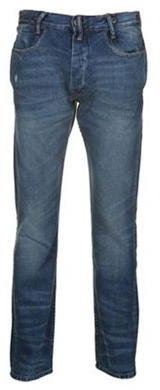 Firetrap Corbin G1 Singleton Regular Tapered Bayou Wash Denim Jeans