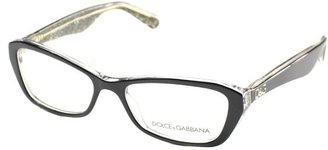Dolce & Gabbana 3168 2737 Black Glitter Gold Eyeglasses-51mm
