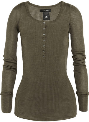 Isabel Marant Mamy ribbed silk-jersey top