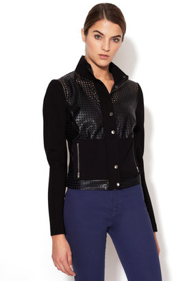 Plenty by Tracy Reese Perforated Faux Leather Motorcycle Jacket