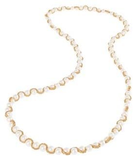 Catherine Stein Faux Pearl Wrapped Necklace