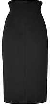 Fendi Wool High-Waisted Skirt in Black