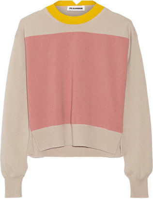 Jil Sander Color-Block Cashmere Sweater