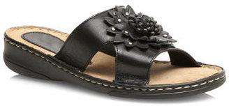 Evans CLAUDIA Black Flower Leather Sandal