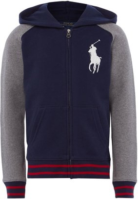 Polo Ralph Lauren Boys jersey hoody with contrast sleeves