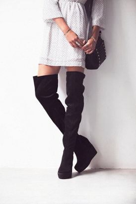 Jeffrey Campbell + Free People Womens Mind and Matter Over the Knee Boot
