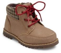 UGG Toddler's Flannel-Trimmed Leather Boots