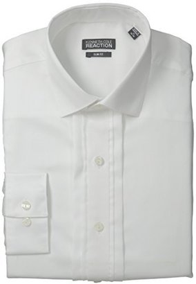 Kenneth Cole Reaction Men's Slim-Fit Solid Button-Front Shirt with Layered Placket