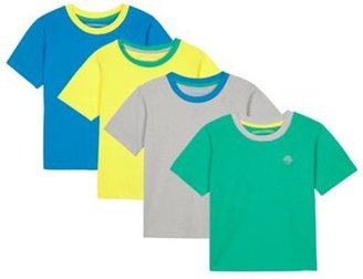 Bluezoo Pack of four boy's lime t-shirts