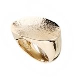 French Connection Domed Etched Top Ring - Gold