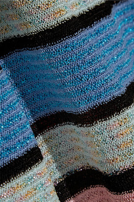 Missoni Metallic crochet-knit playsuit