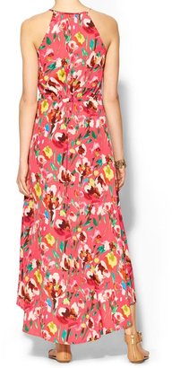 Collective Concepts Floral Maxi Side Tie Dress