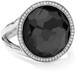Ippolita Stella Lollipop Ring in Hematite & Diamonds, 0.23ct