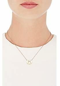 Jennifer Meyer Women's Initial Pendant Necklace - Rose Gold