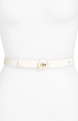 Tory Burch 'Logo Dome' Reversible Leather Belt