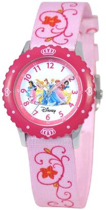 Disney Watch, Kid's Princess Time Teacher Printed Nylon Strap 31mm W000050