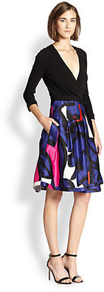 Diane von Furstenberg Jewel Cotton/Silk Wrap Dress